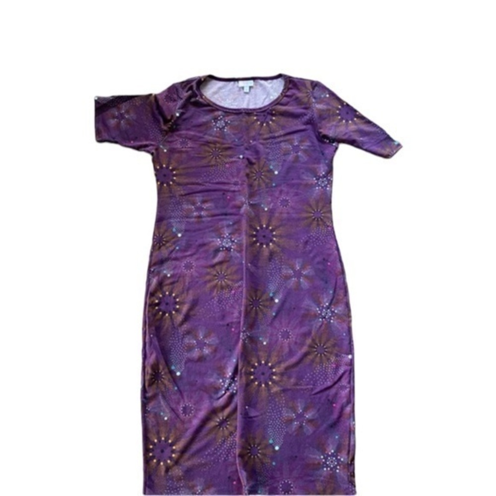 Lularoe Julia purple dress large soft casual cute